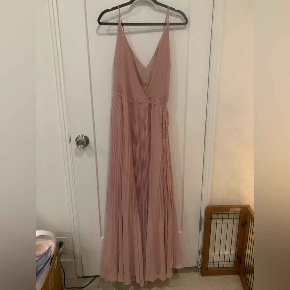 Jenny Yoo Blush Pink Maxi Dress